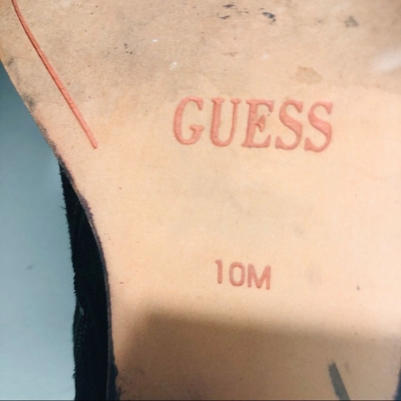 Guess Suede Stacked Heel Ankle Boots - Picture 11 of 13